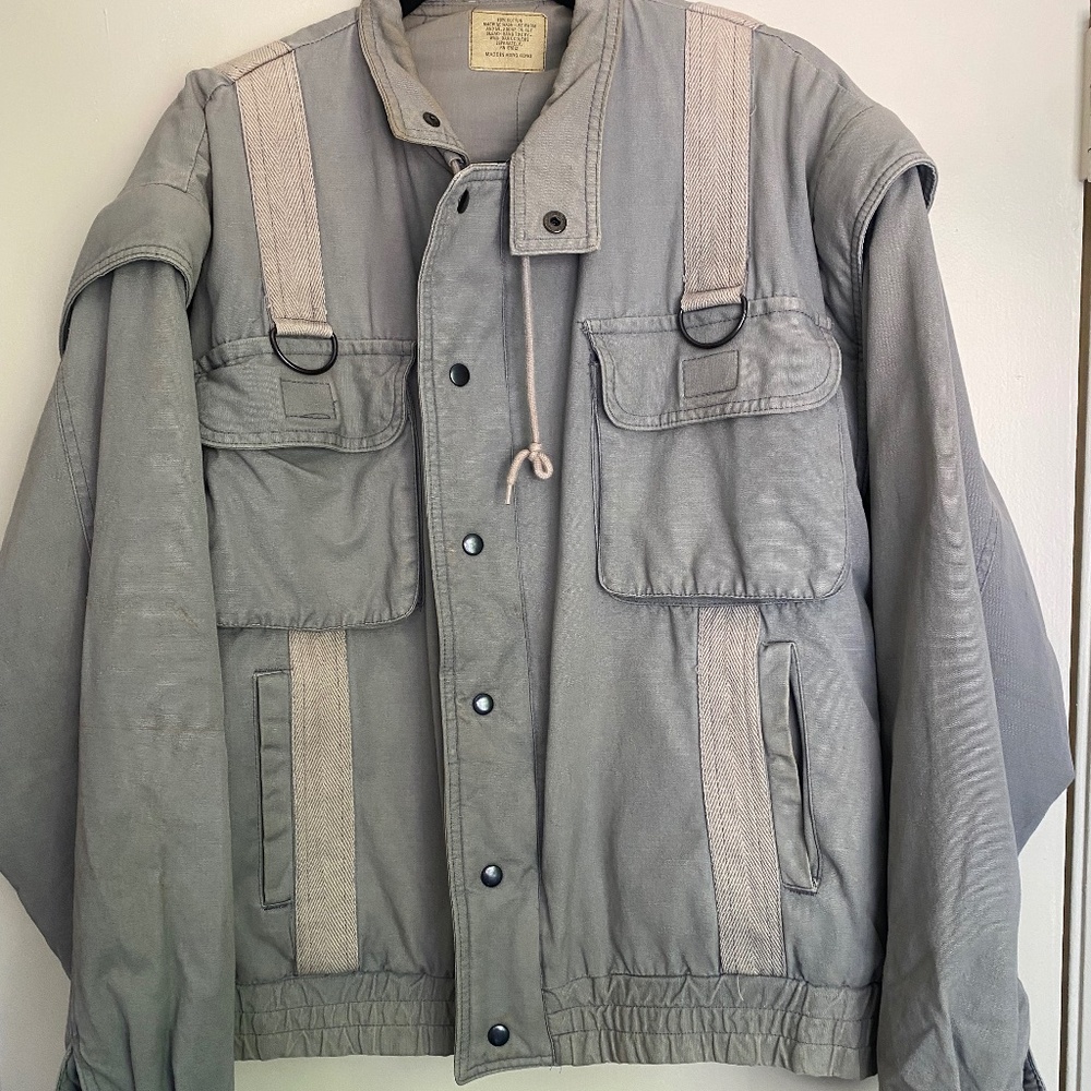 Vintage Mirage Bomber Jacket With Detachable Sleeves Large